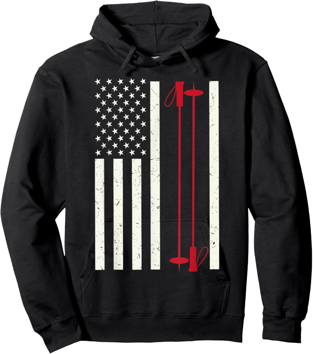 Cool Skiing Art Women Skiing Themed Ski Lover Skier Hoodie - Hoodie | Black