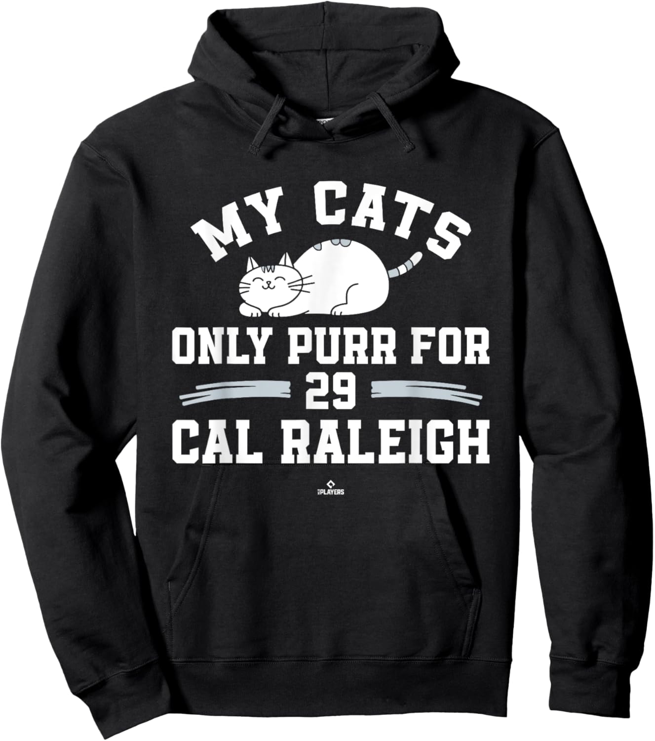 Cat Lovers for Cal Raleigh Seattle Baseball MLBPA Men Women Kids Hoodie - Hoodie | Black
