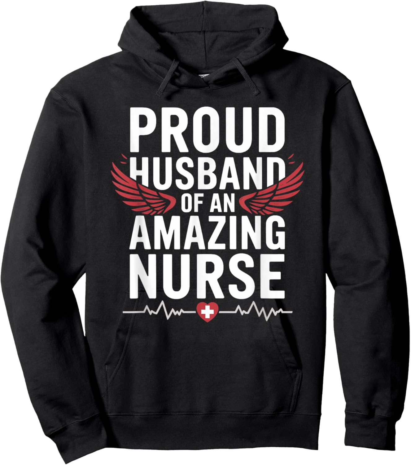 Nurse Wife Proud Husband Of An Amazing Nurse, Nursing Wife Hoodie - Hoodie | Black
