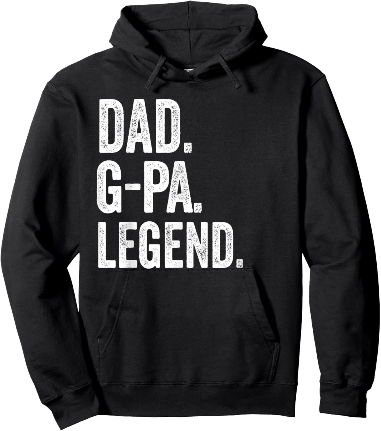 Dad G-Pa Legend - Vintage Distressed Bold G-Pa Graphic Hoodie - Hoodie | Black
