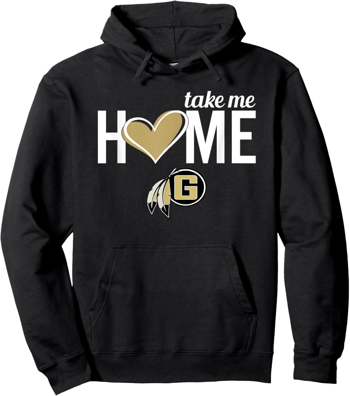 Gaffney Indians Logo Take Me Home HS Hoodie - Hoodie | Black