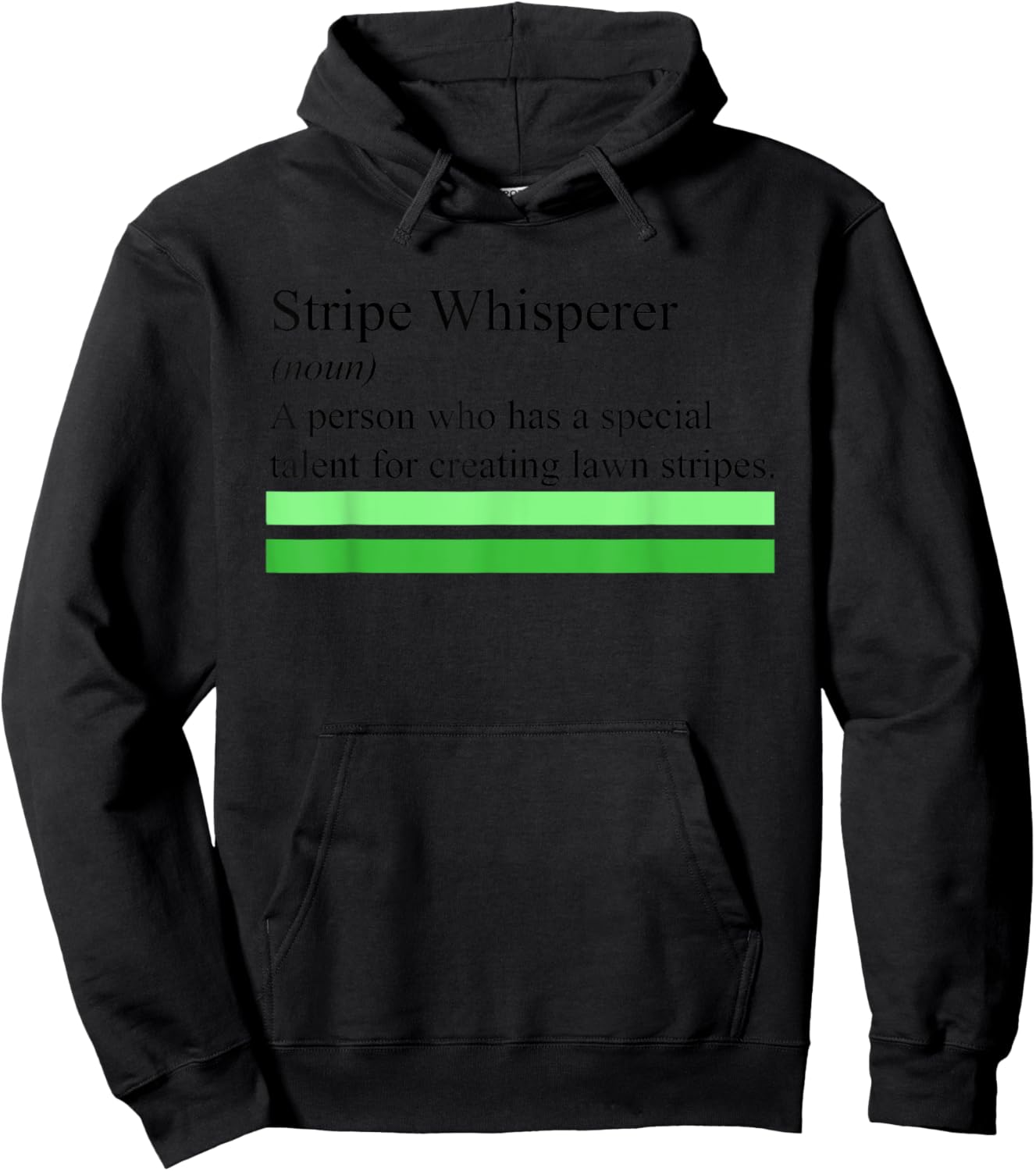 Stripe Whisperer Funny Lawn Mower Stripes Garden Mow Lovers Hoodie - Hoodie | Black