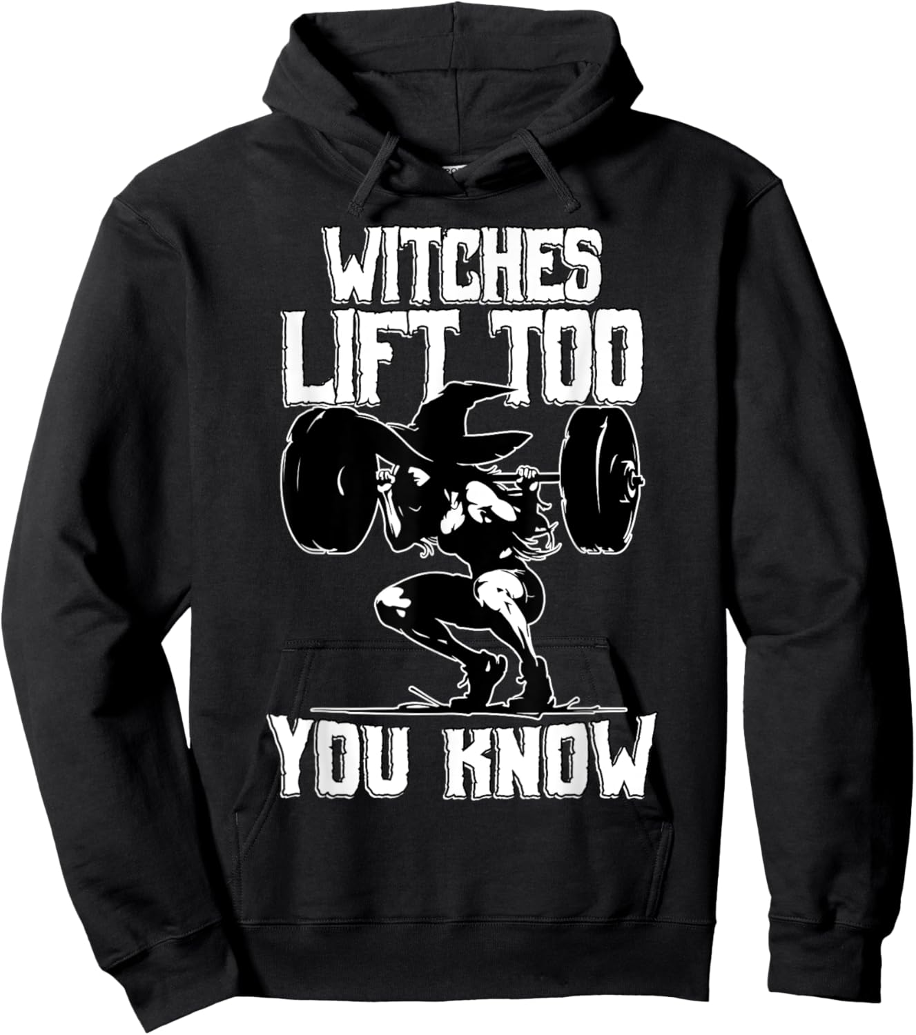 Witches Lift Too Witchy Fitness Funny Halloween Hoodie - Hoodie | Black