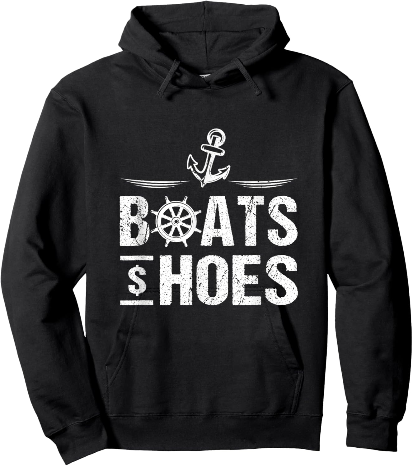 Boats And Hoes Boat Lover Boating Anchor Cruising Captain Hoodie - Hoodie | Black