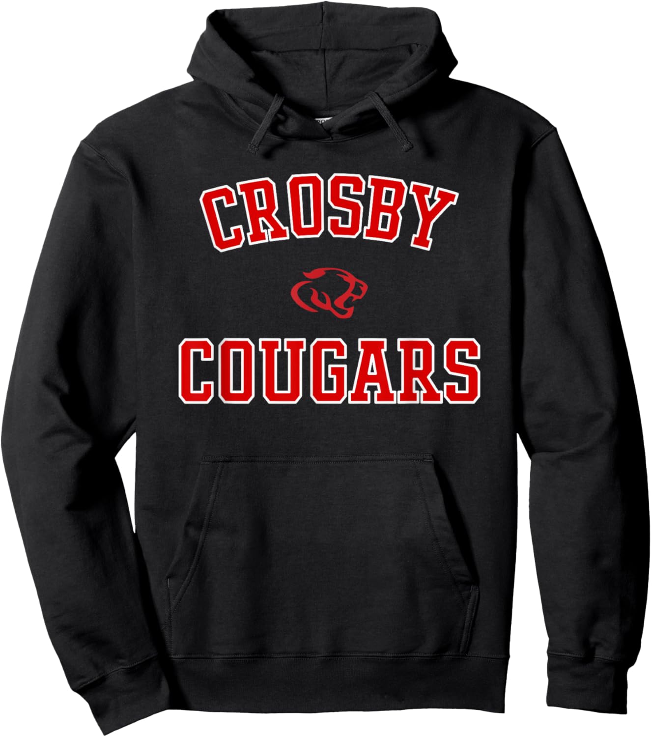 Crosby Cougars Logo Varsity HS Hoodie - Hoodie | Black