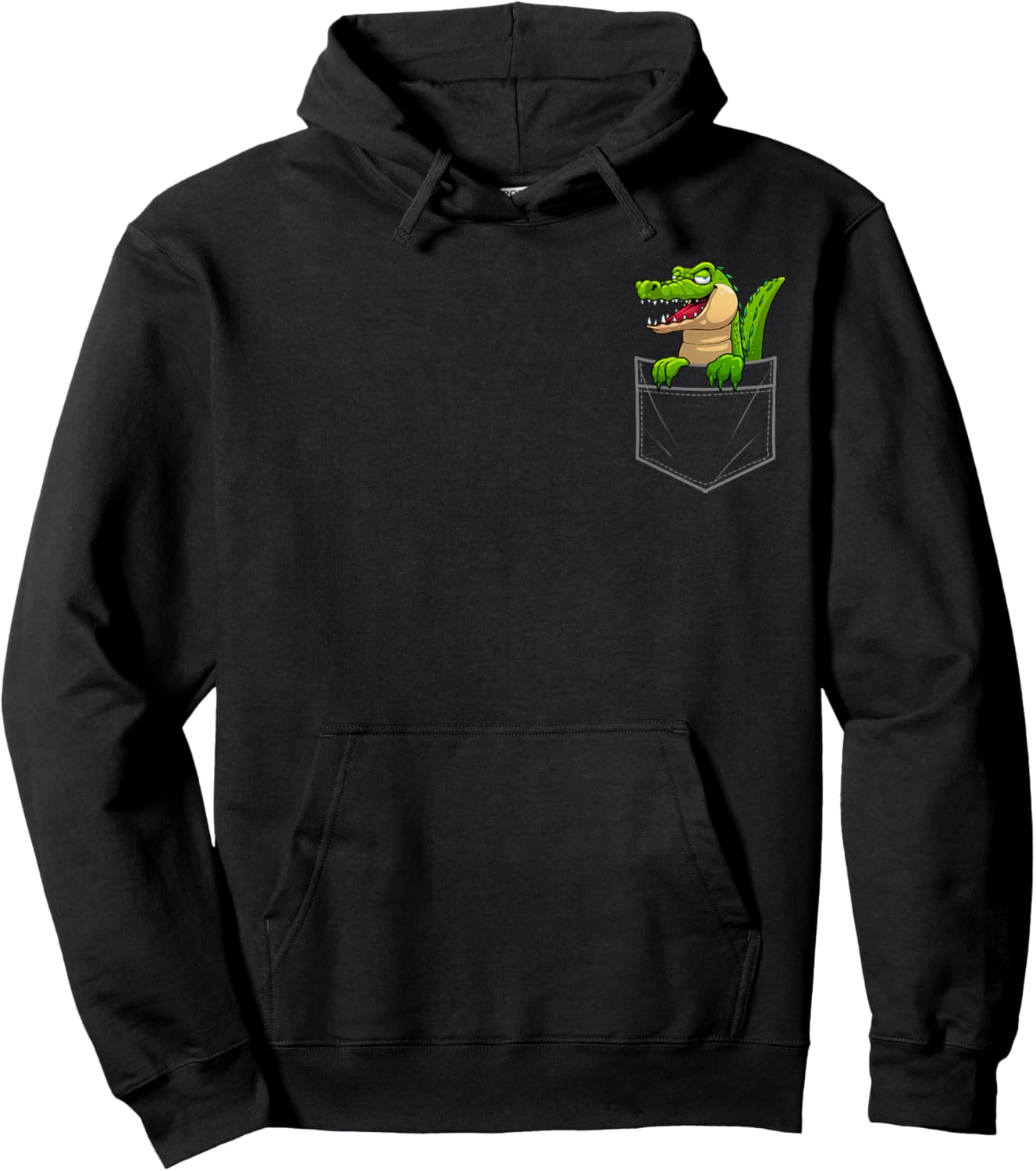 Funny Crocodile Art Women Kids Gator Lover Crocodile Hoodie - Hoodie | Black