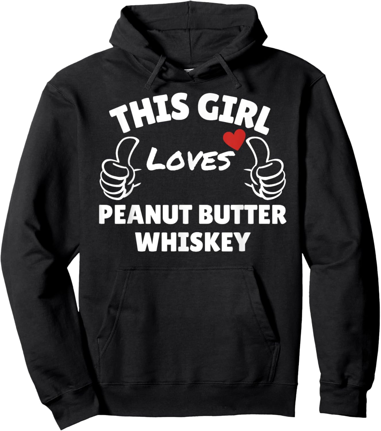 This Girl loves Peanut Butter Whiskey - Gifts Hoodie - Hoodie | Black