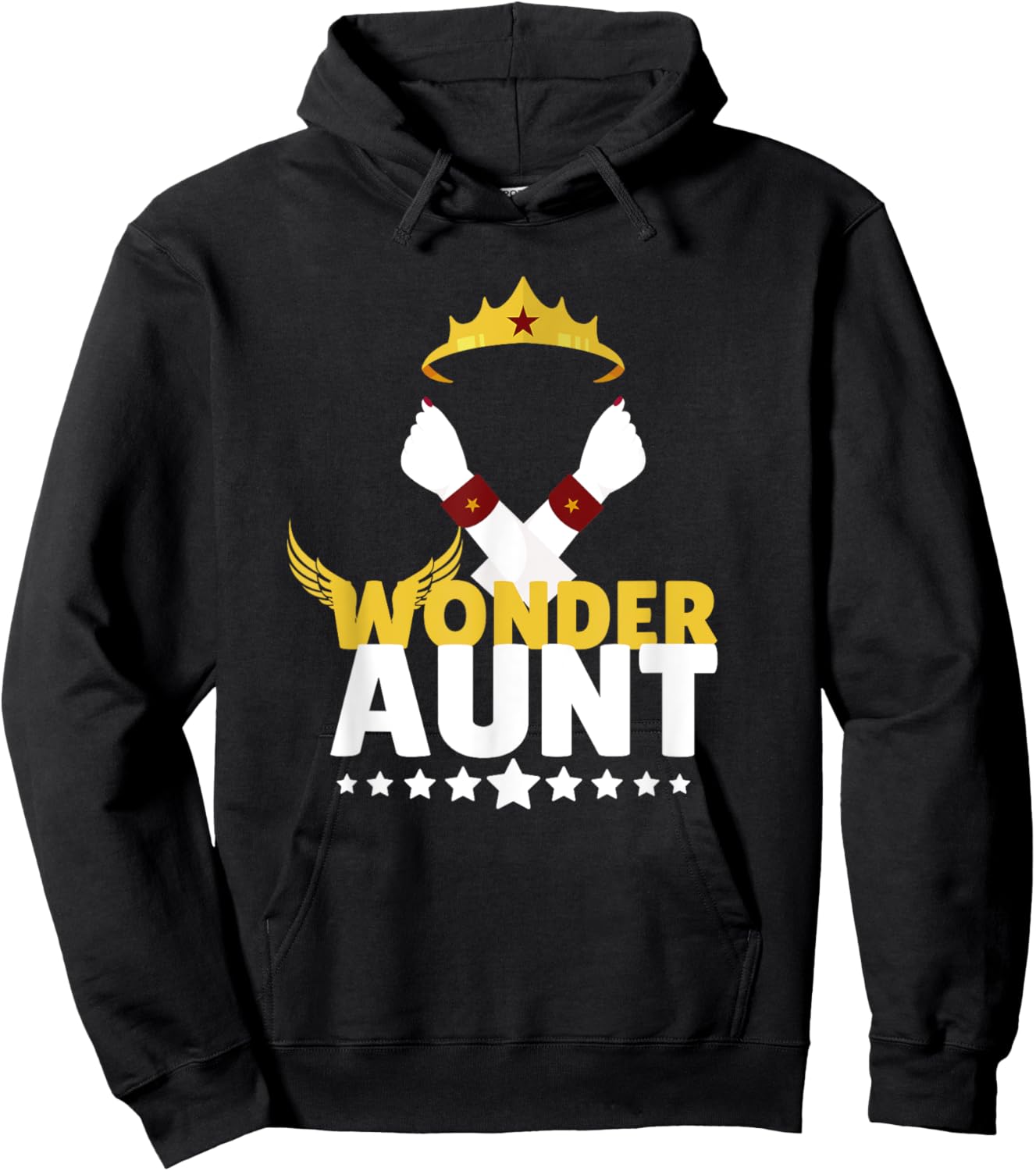 Wonder Aunt Superhero Favorite Best Auntie Costume Gift Hoodie - Hoodie | Black