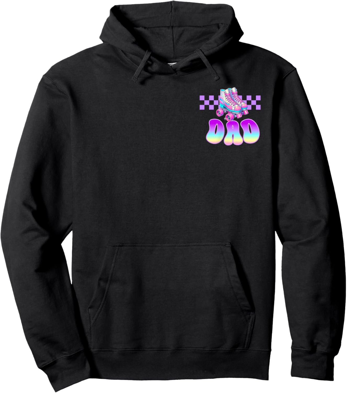Dad of The Birthday Girl Rolling Skate Bday Family Matching Hoodie - Hoodie | Black