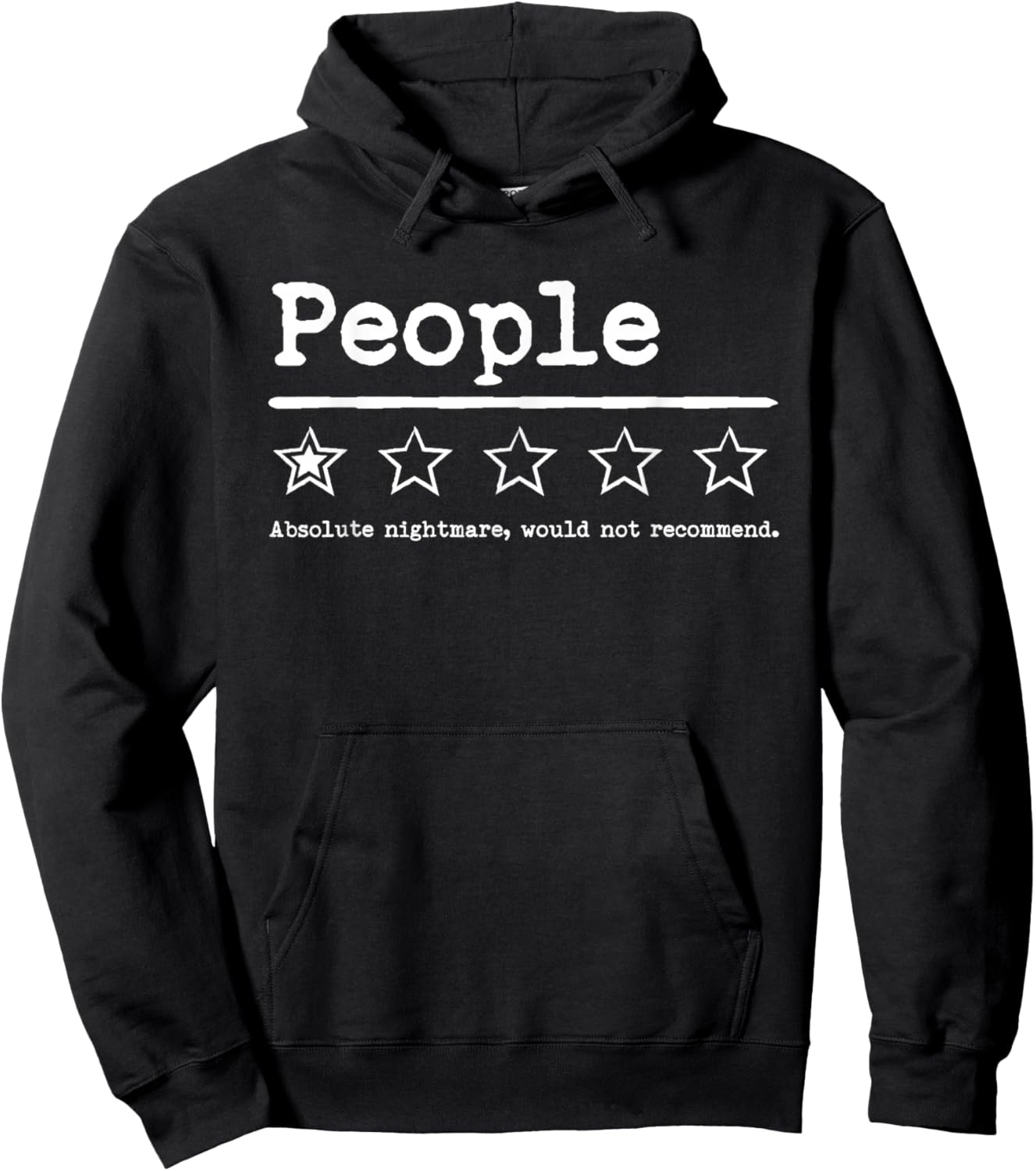 Funny People Rating One Star Not Recommend Hoodie - Hoodie | Black