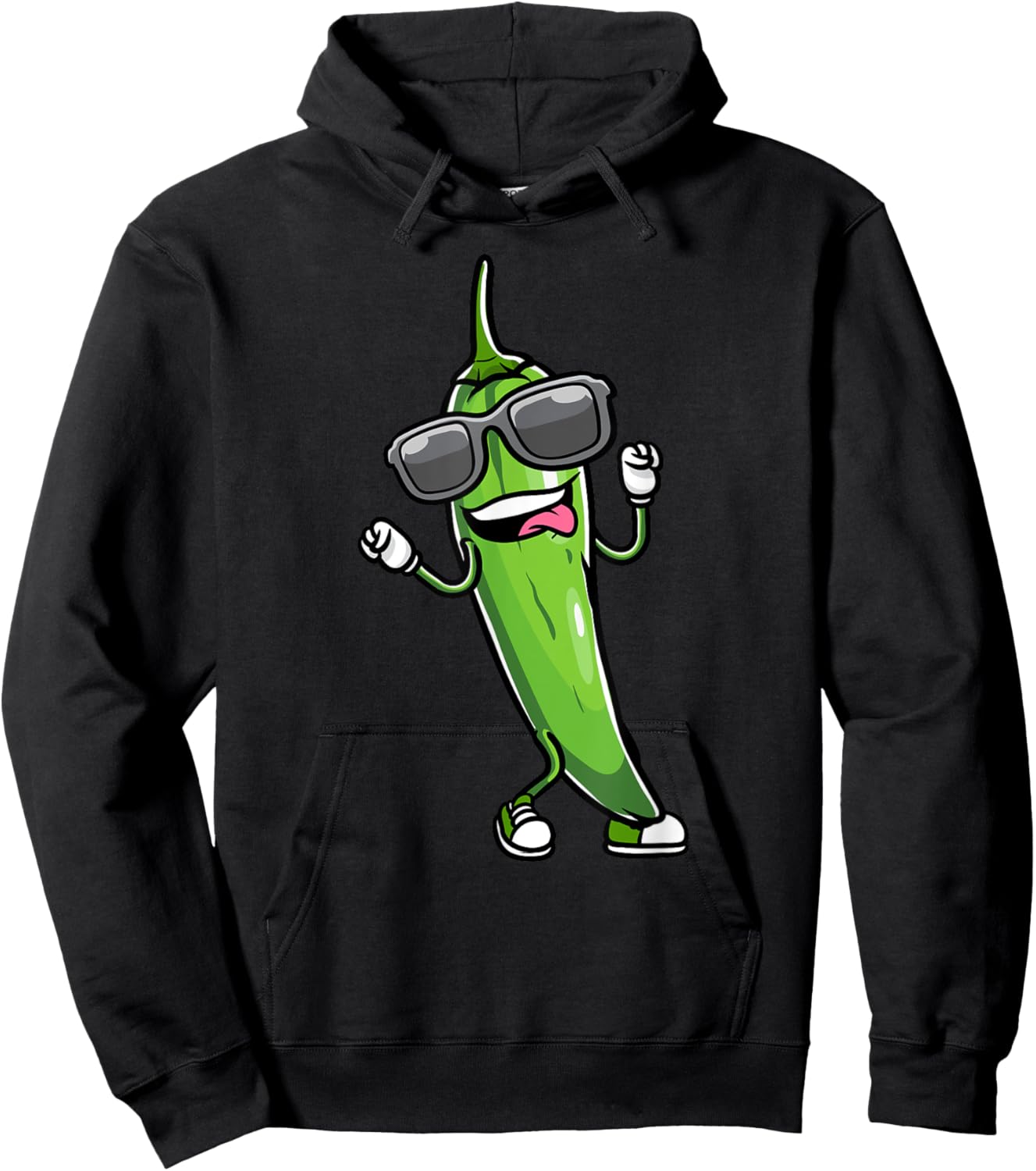 Dancing Shishito Pepper Fun Food Design Culinary Enthusiasts Hoodie - Hoodie | Black