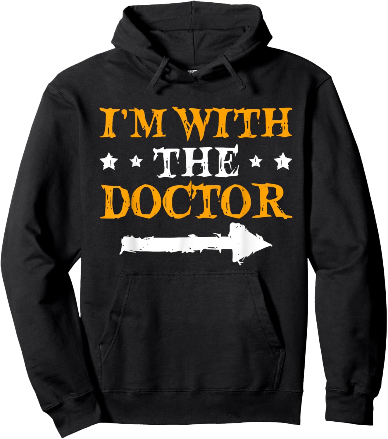 I'm With The Doctor Funny Couple Halloween Hoodie - Hoodie | Black