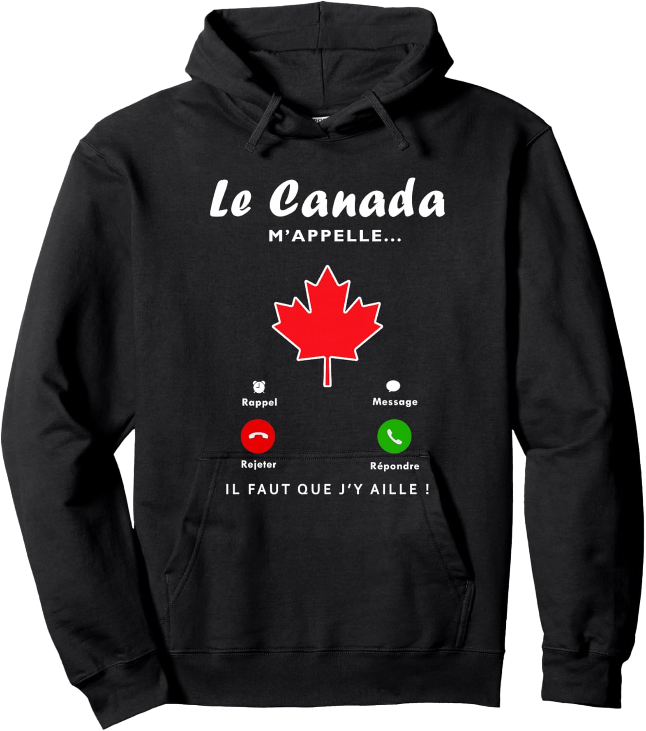Le Canada m'appelle, Immigration au Canada Homme Femme Haut de Gamme Hoodie - Hoodie | Black