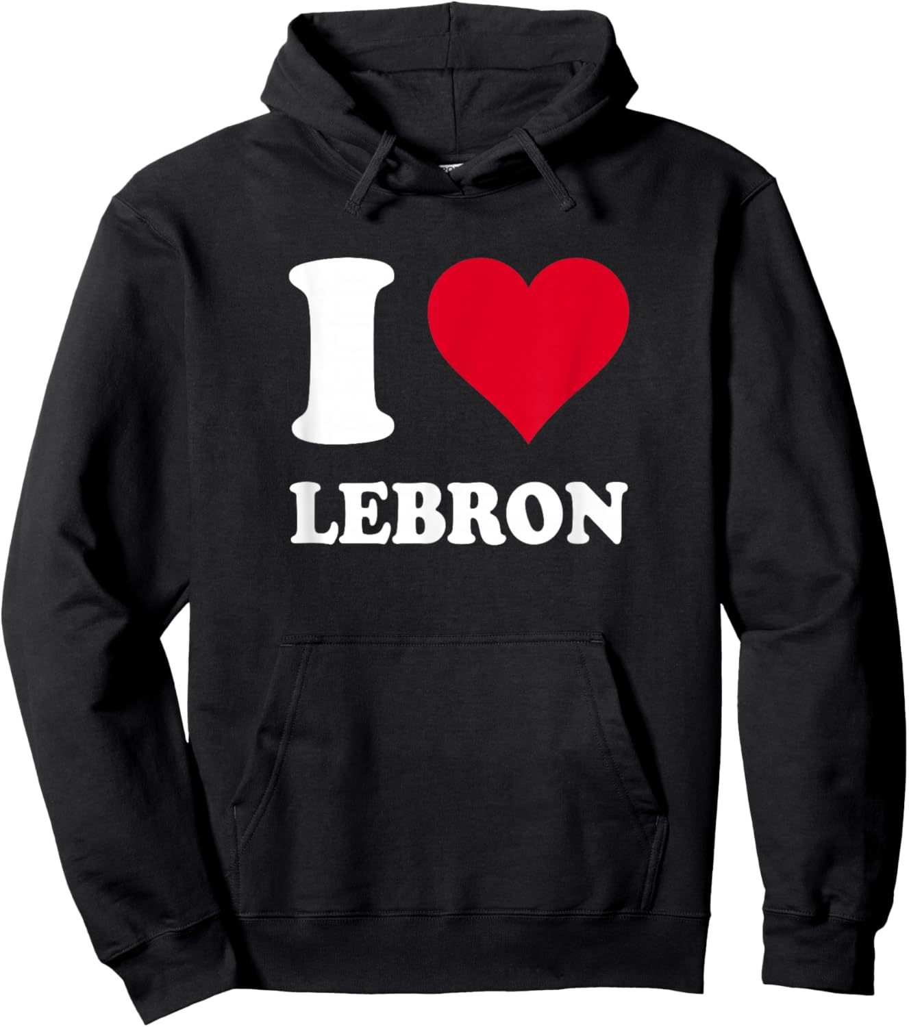 Red Heart I Love Lebron , black, S Hoodie - Hoodie | Black