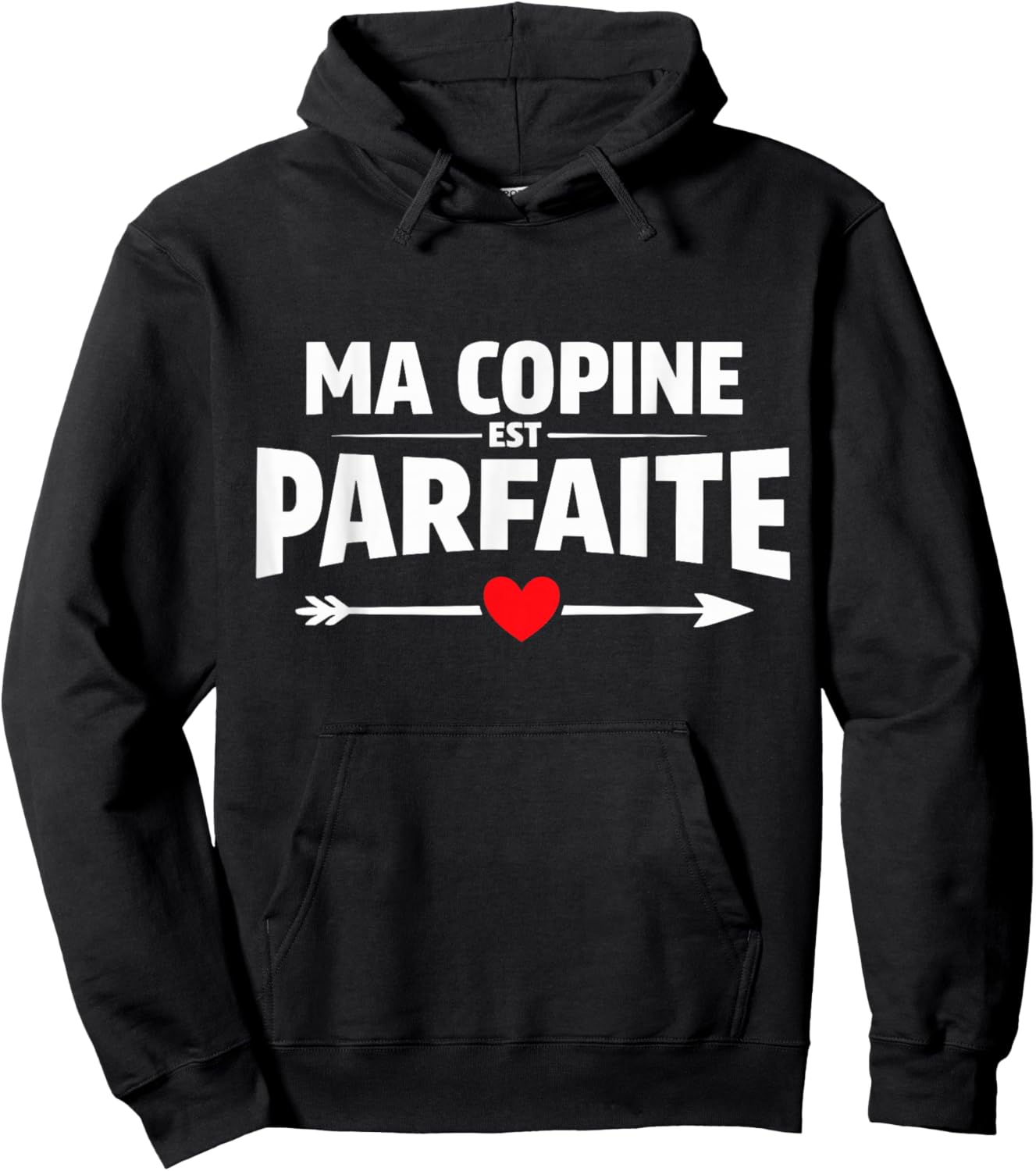 Humour Couple Gift Ma Copine Est Parfait Hoodie - Hoodie | Black