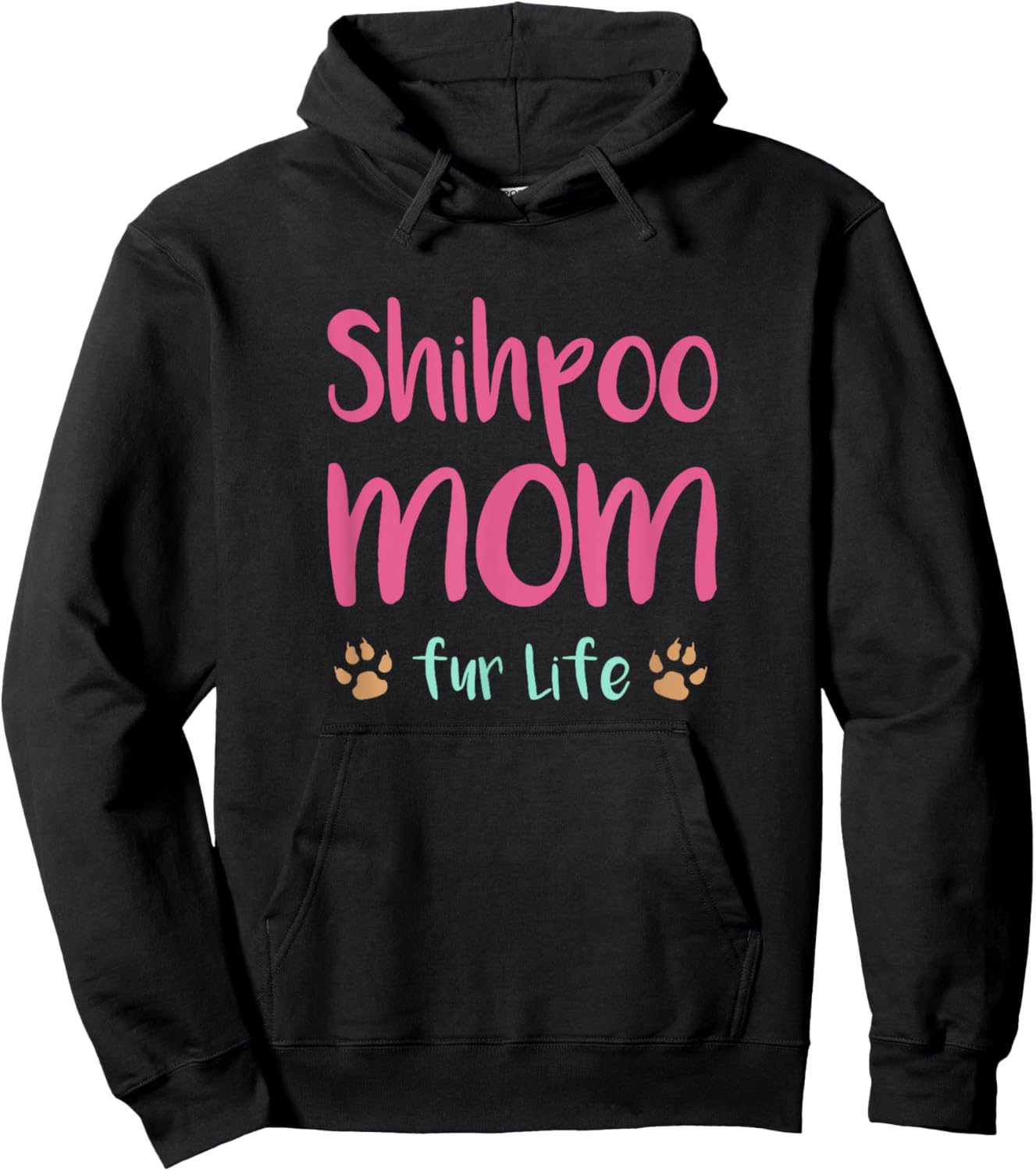 Shihpoo Mom Shih Tzu Poodle Mom Hoodie - Hoodie | Black