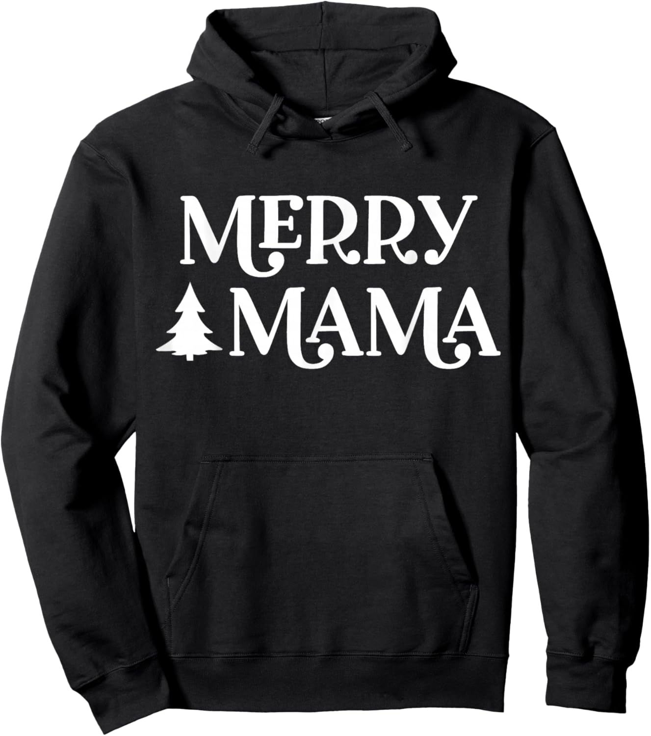 Merry Mama Merry Christmas Mom Mommy Mother Hoodie - Hoodie | Black