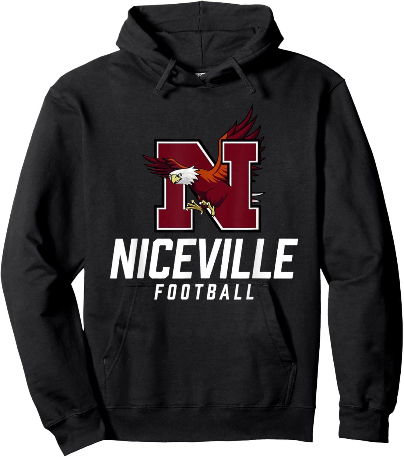Niceville Eagles Logo Football Team HS Hoodie - Hoodie | Black