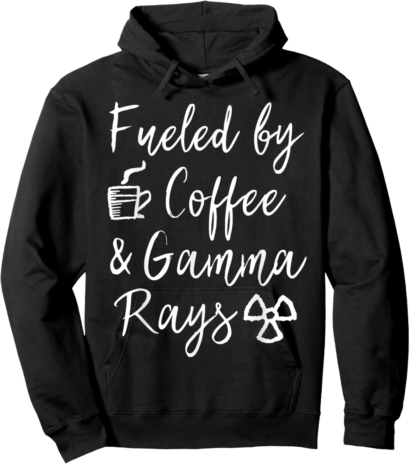 Powered by Coffee & Gamma Rays Nuclear Medicine Med Tech NMT Hoodie - Hoodie | Black