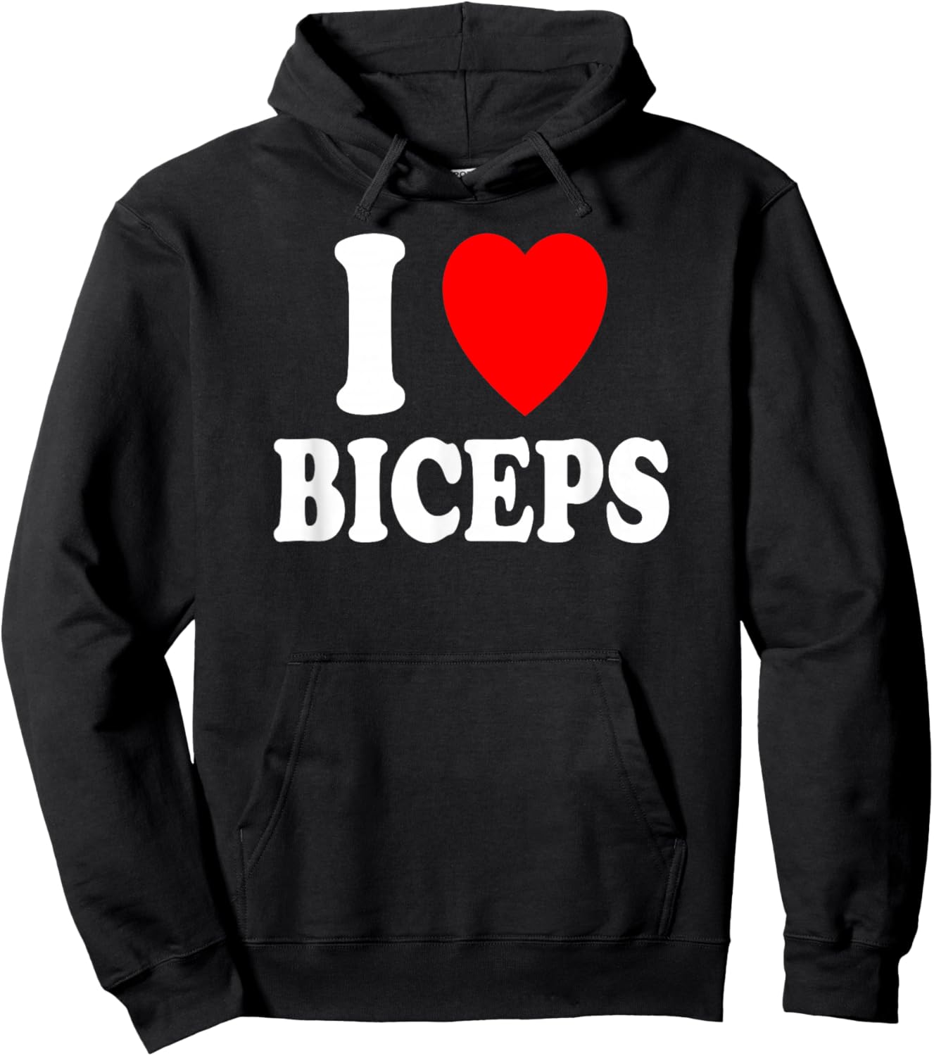 I Heart (Love) Biceps Gym Muscles Lifting Arms Flexing Hoodie - Hoodie | Black