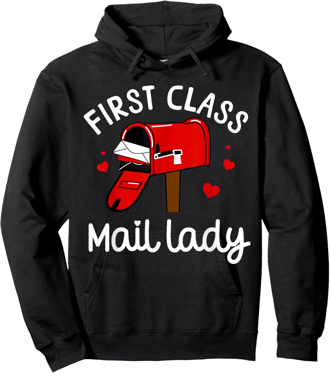 Mail Lady Design Female Mail Carrier Postal Worker Hoodie - Hoodie | Black