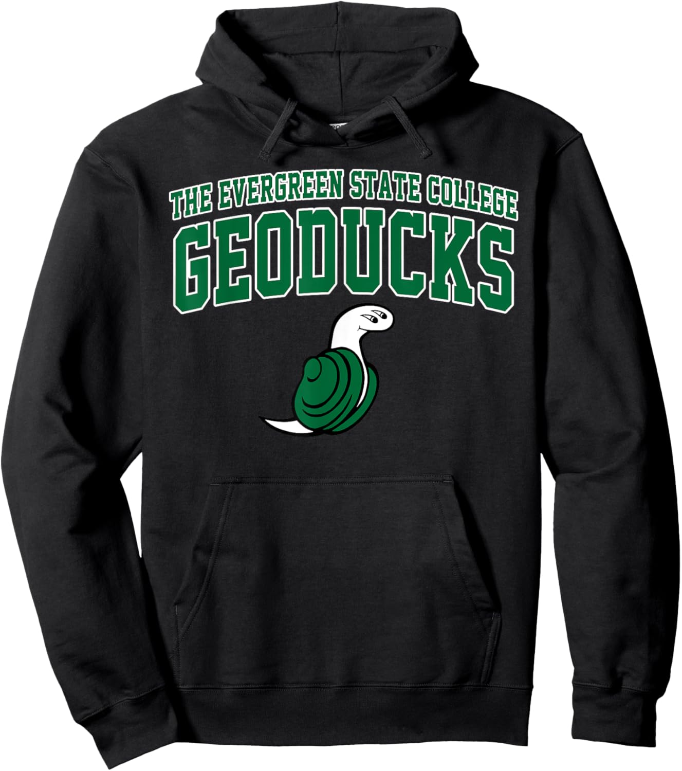 Evergreen State College Geoducks Arch Vintage Sports Design Hoodie - Hoodie | Black