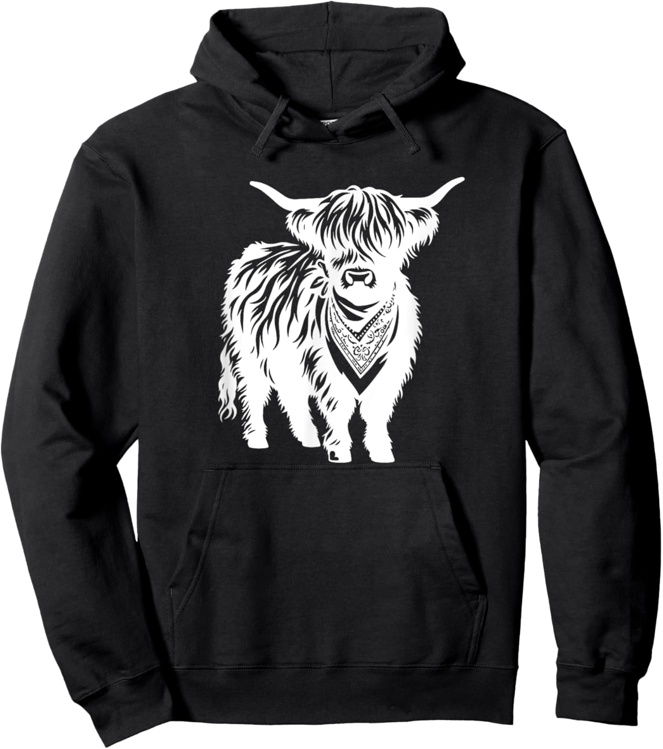 Cute Highland Cow Lover Farmer Men Women Boys Girls Cows Hoodie - Hoodie | Black