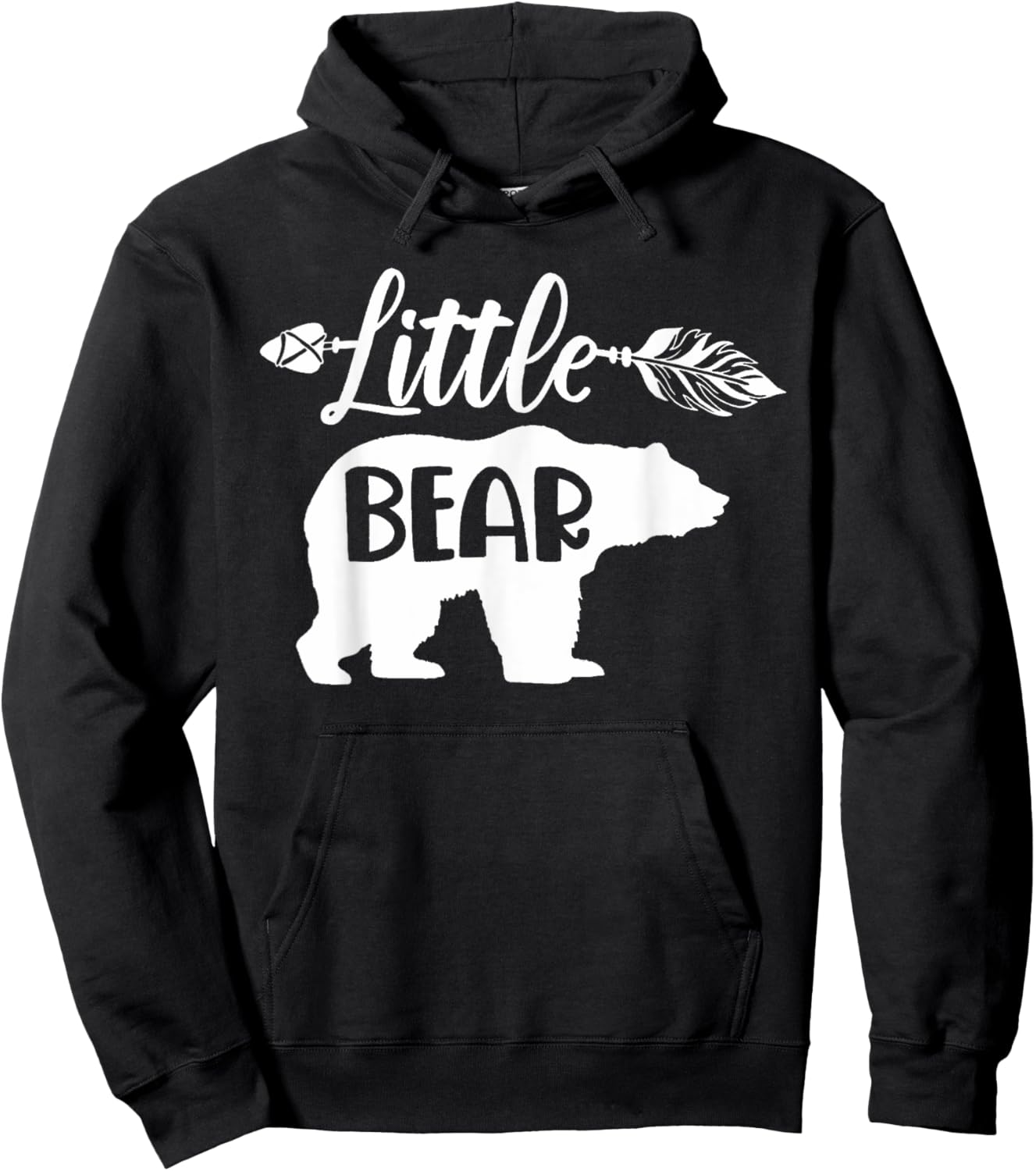 Funny Little Bear Family Matching Kid Men Women Gifts Hoodie - Hoodie | Black