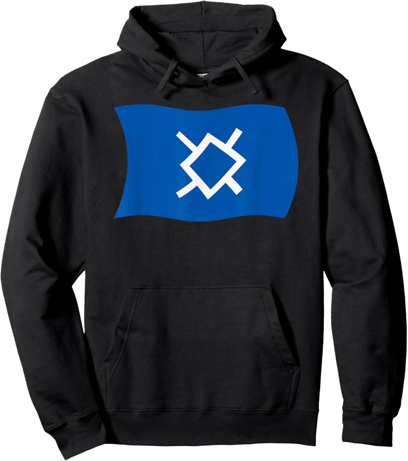 Wavy Flag Northern Cheyenne Native American Little Big Horn Hoodie - Hoodie | Black
