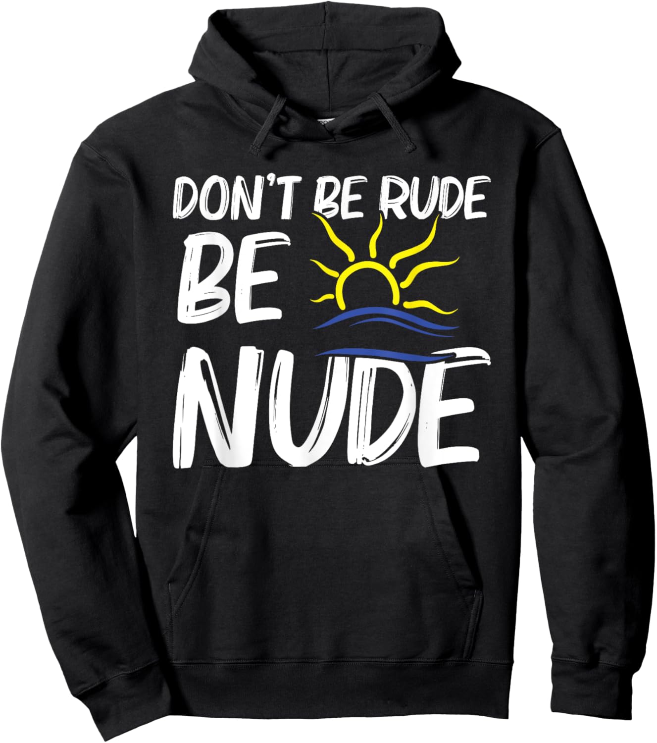 Nudism Lover Nakedness Nudist Camp Symbol Nakedness Hoodie - Hoodie | Black