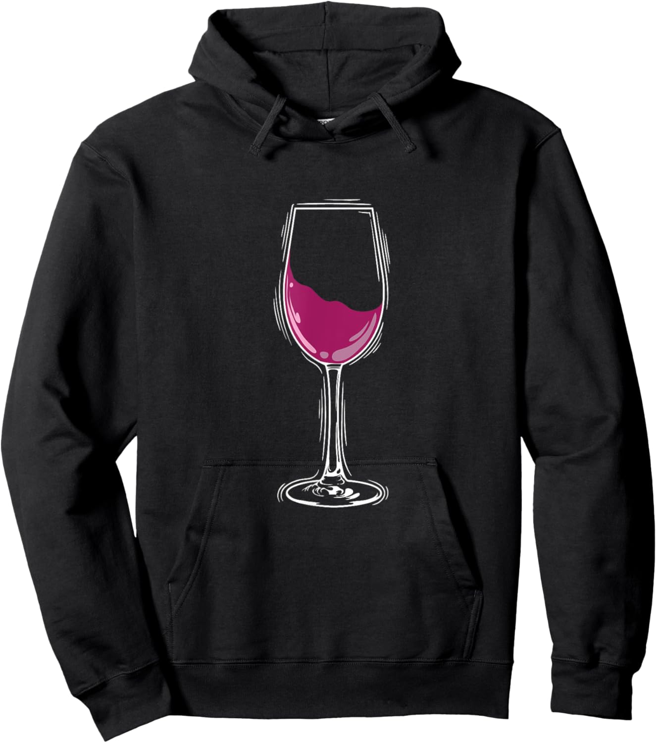 Glass Wine Hoodie - Hoodie | Black