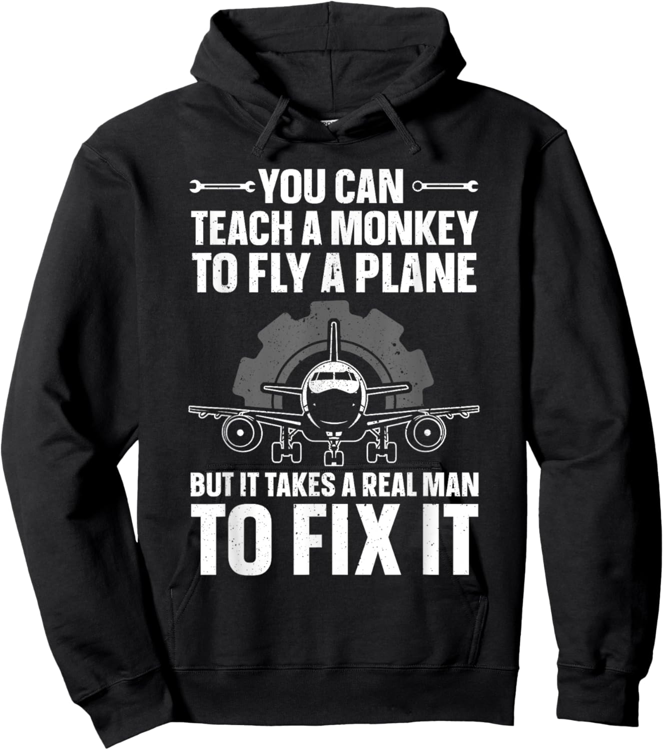 Funny Aircraft Mechanic Art Boys Aircraft Technician Hoodie - Hoodie | Black