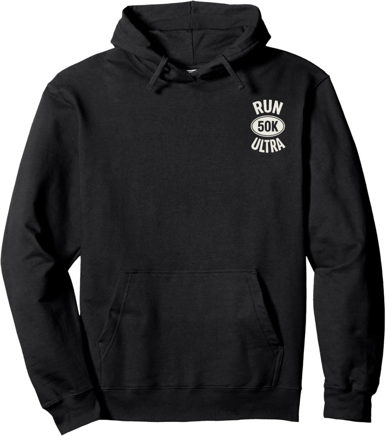 Run 50K Ultra Running Enthusiast Marathon Fun Sportswear Hoodie - Hoodie | Black