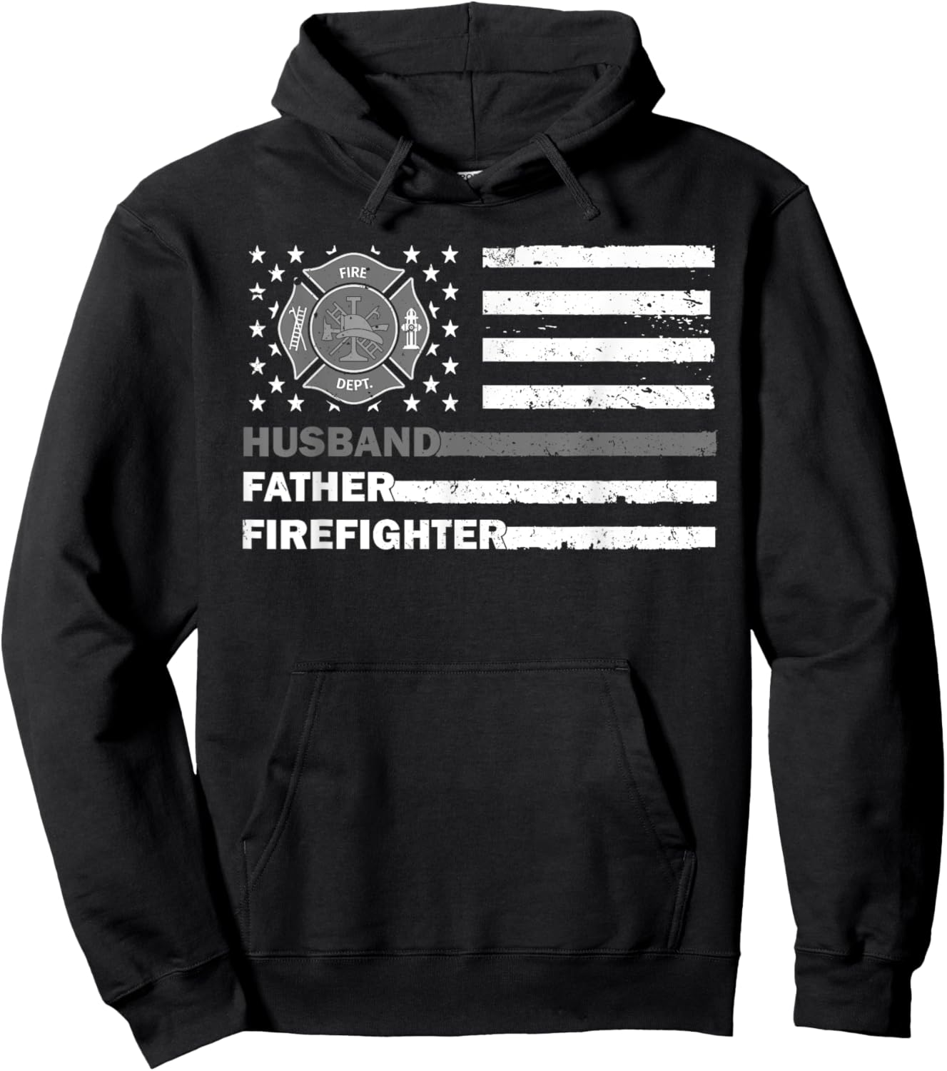 Firefighter Art For Husband Men Dad Firefighting Firefighter Hoodie - Hoodie | Black