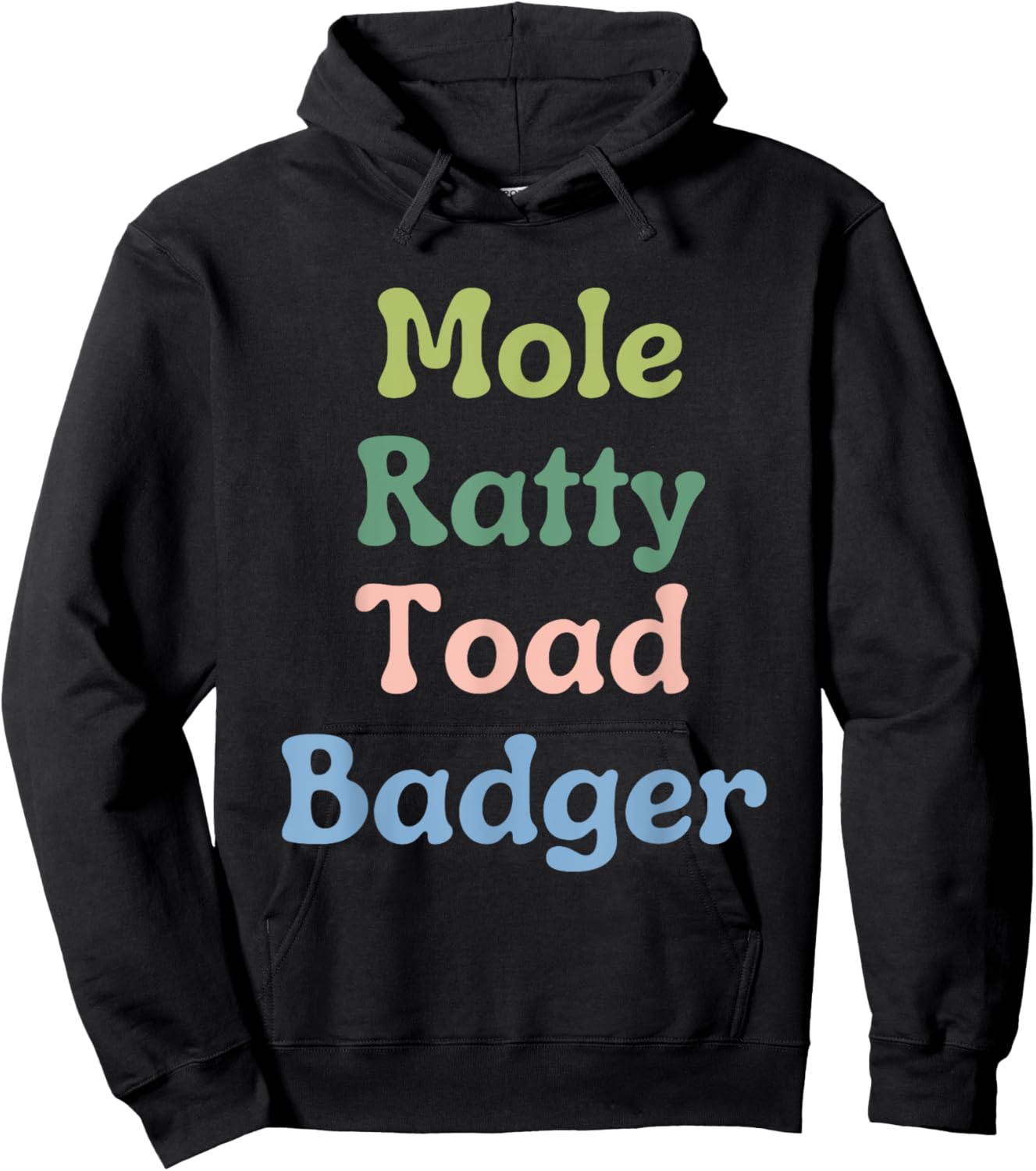 Wind in the Willows Character Funny Hoodie - Hoodie | Black