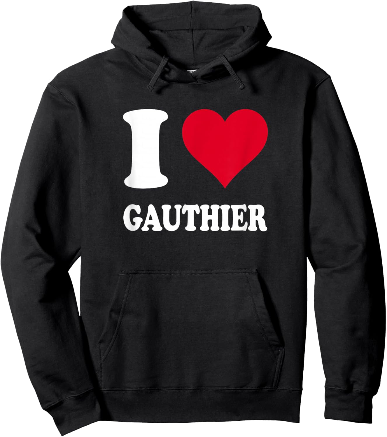 Red Heart I Love Gauthier Hoodie - Hoodie | Black