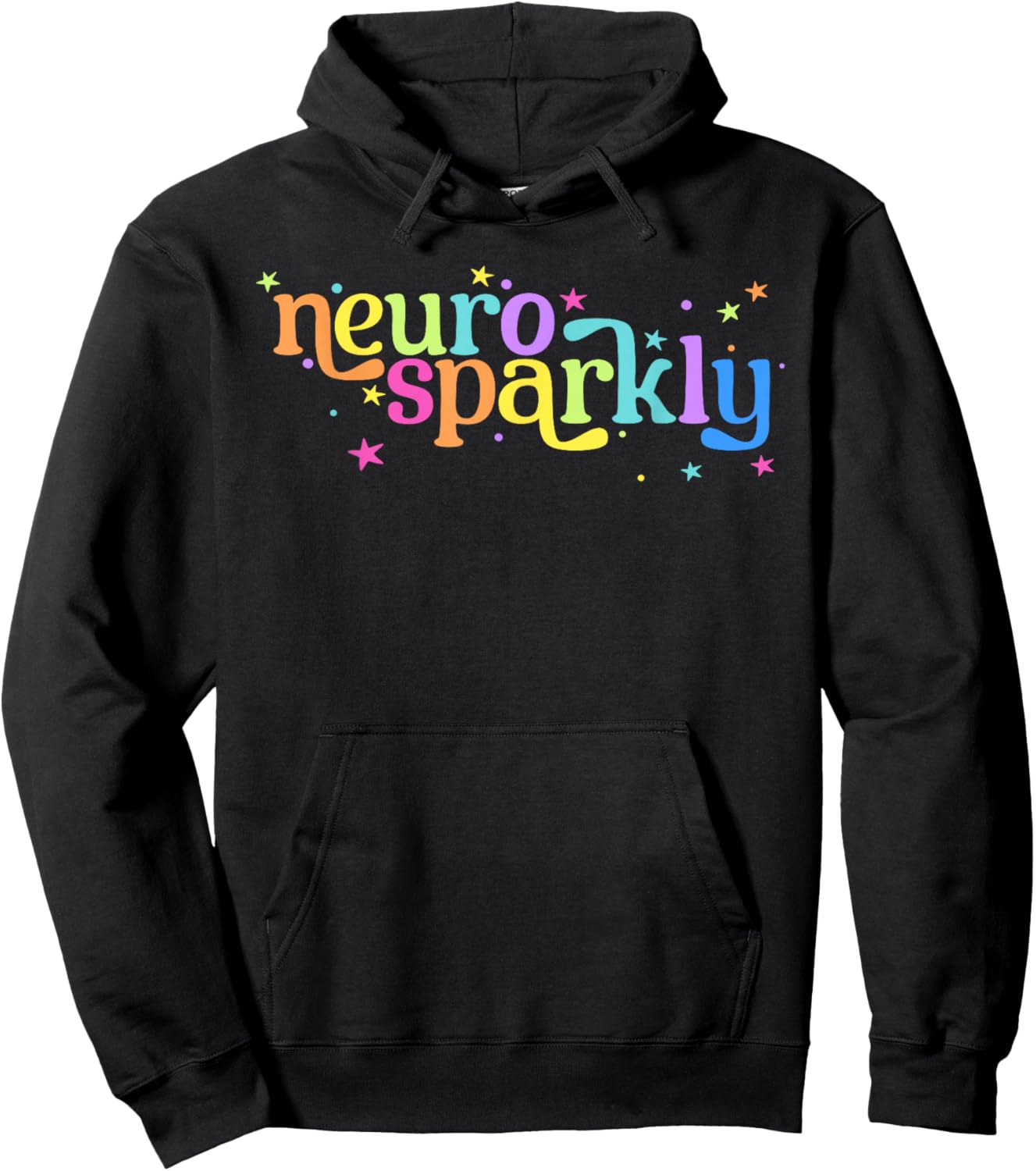 Retro Neurodivergent Neuro Autism Spectrum ADHD Hoodie - Hoodie | Black