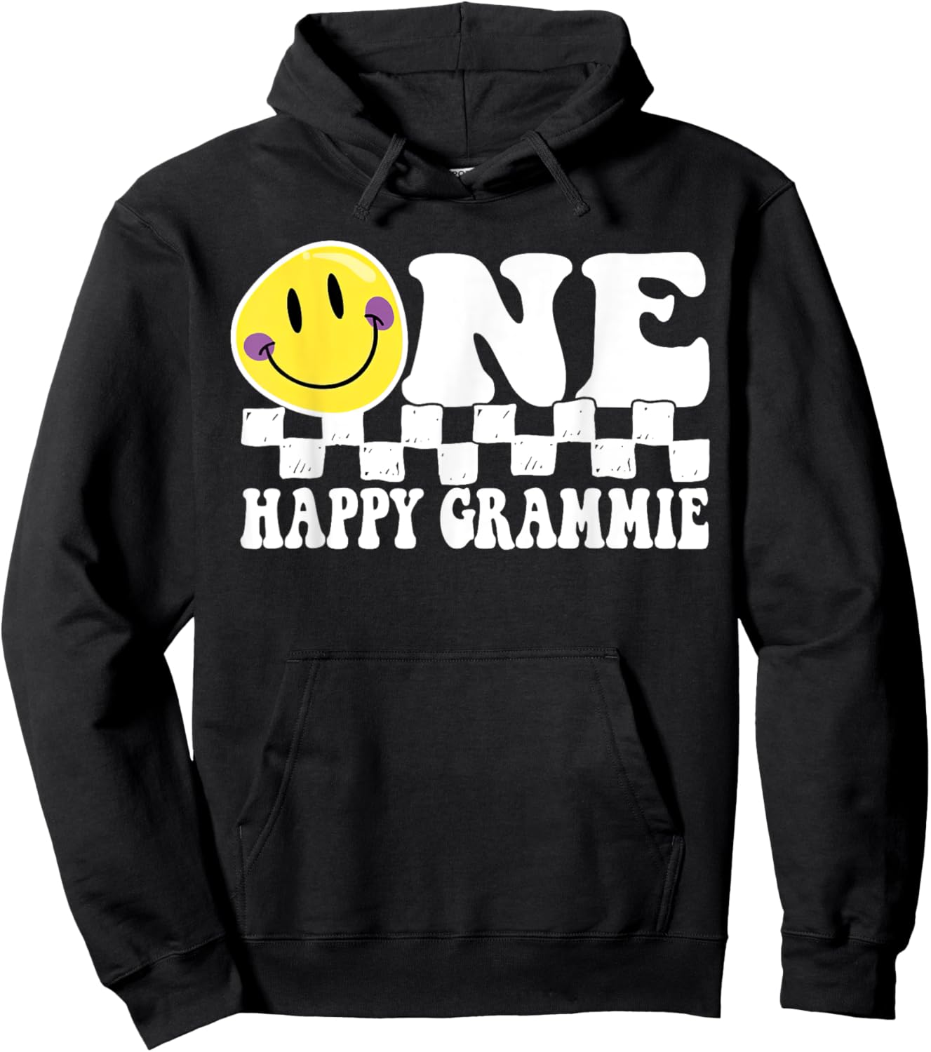 One Happy Dude Grammie 1st Birthday Family Matching Hoodie - Hoodie | Black