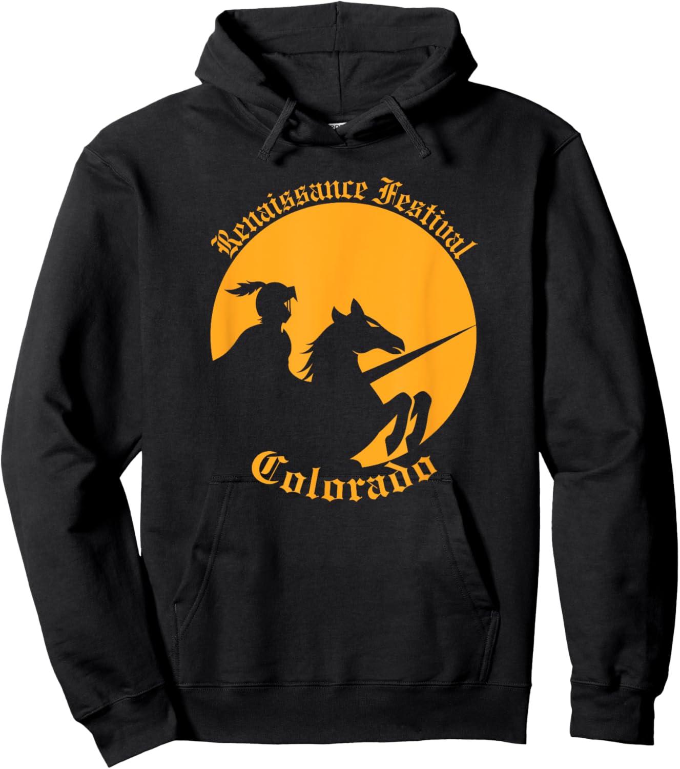 Renaissance Festival Colorado Knight & Horse Hoodie - Hoodie | Black