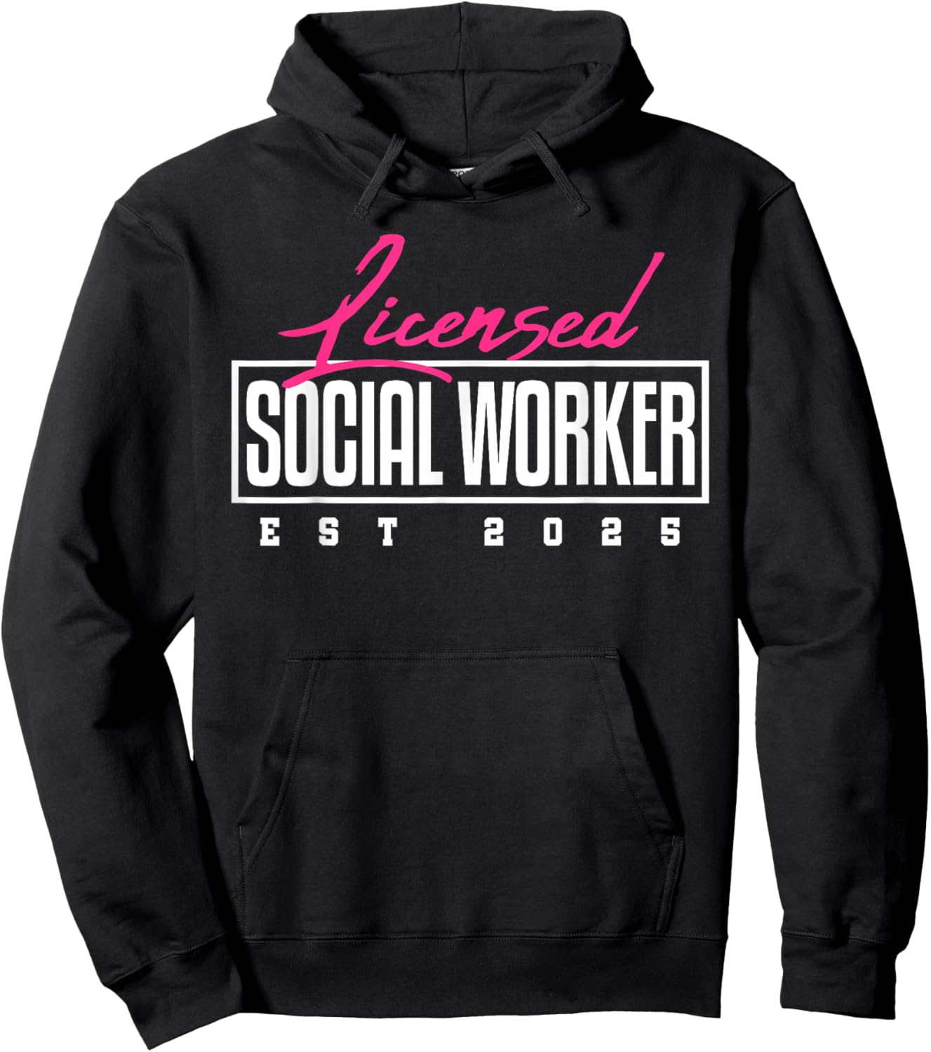 Licensed Social Worker Graduation LCSW MSW Masters 2025 Hoodie - Hoodie | Black
