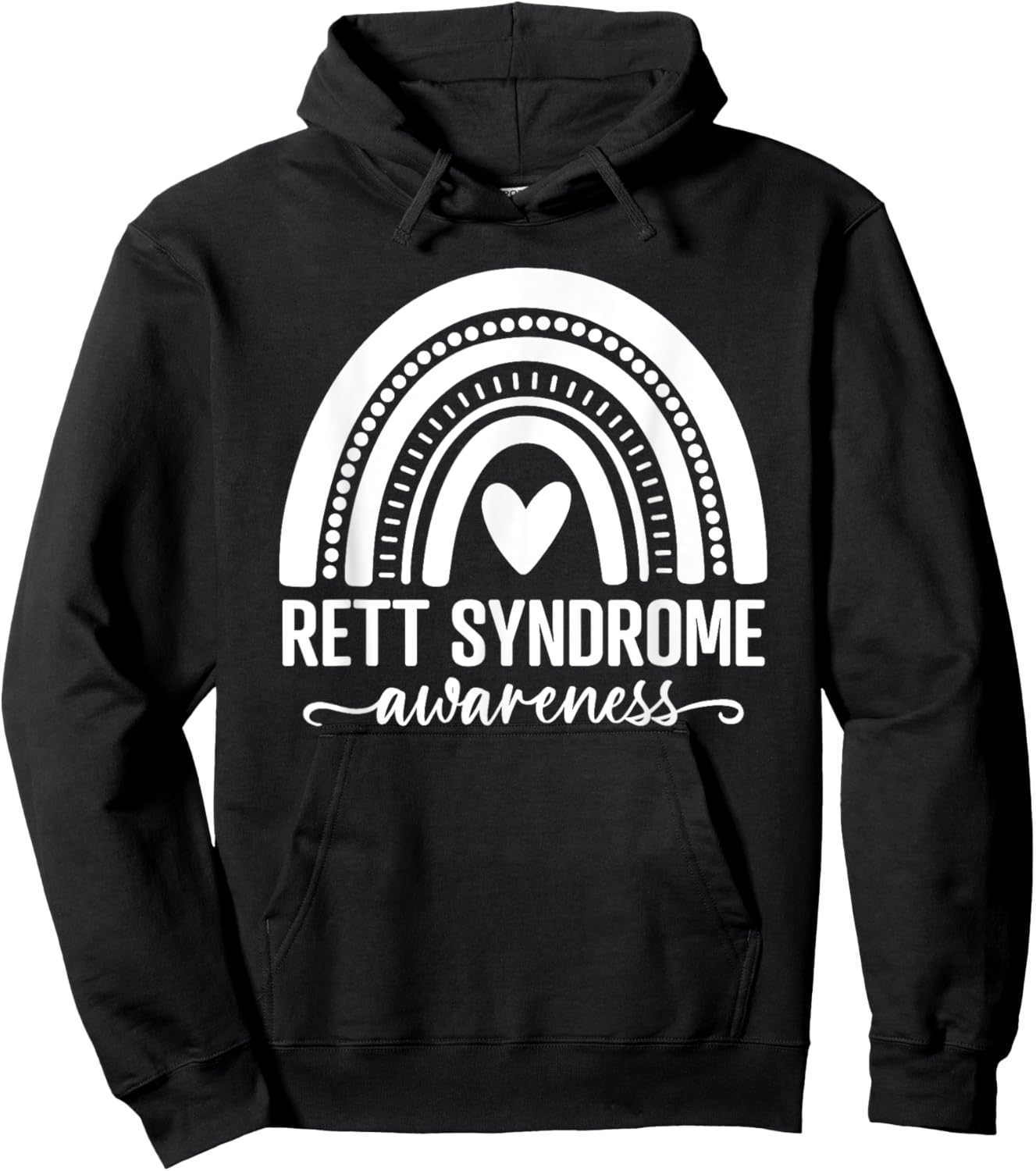 We Wear Purple Rett Syndrome Awareness Month Hoodie - Hoodie | Black