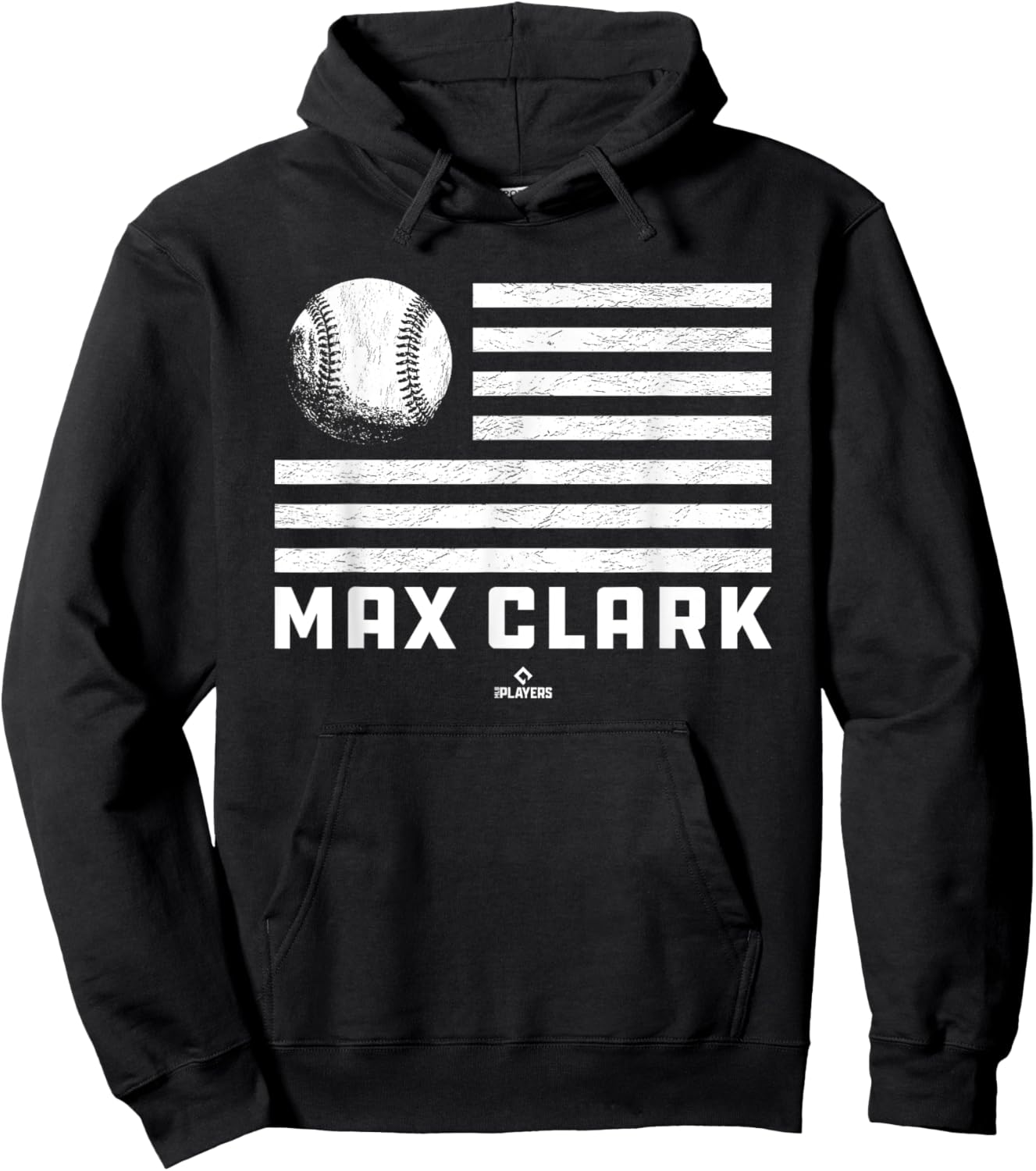 Flag Stripes Max Clark Prospect Baseball Fan Gear Hoodie - Hoodie | Black