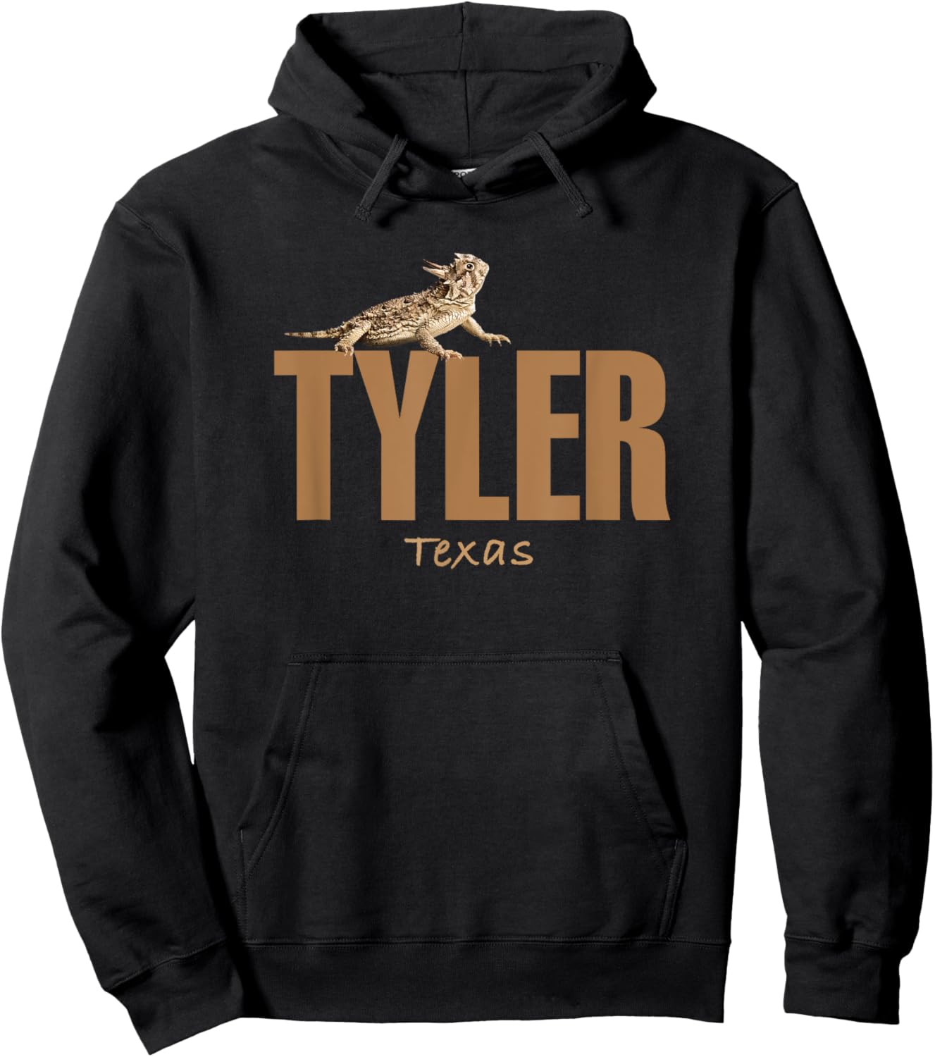 Tyler Texas Horned Toad Design Hoodie - Hoodie | Black