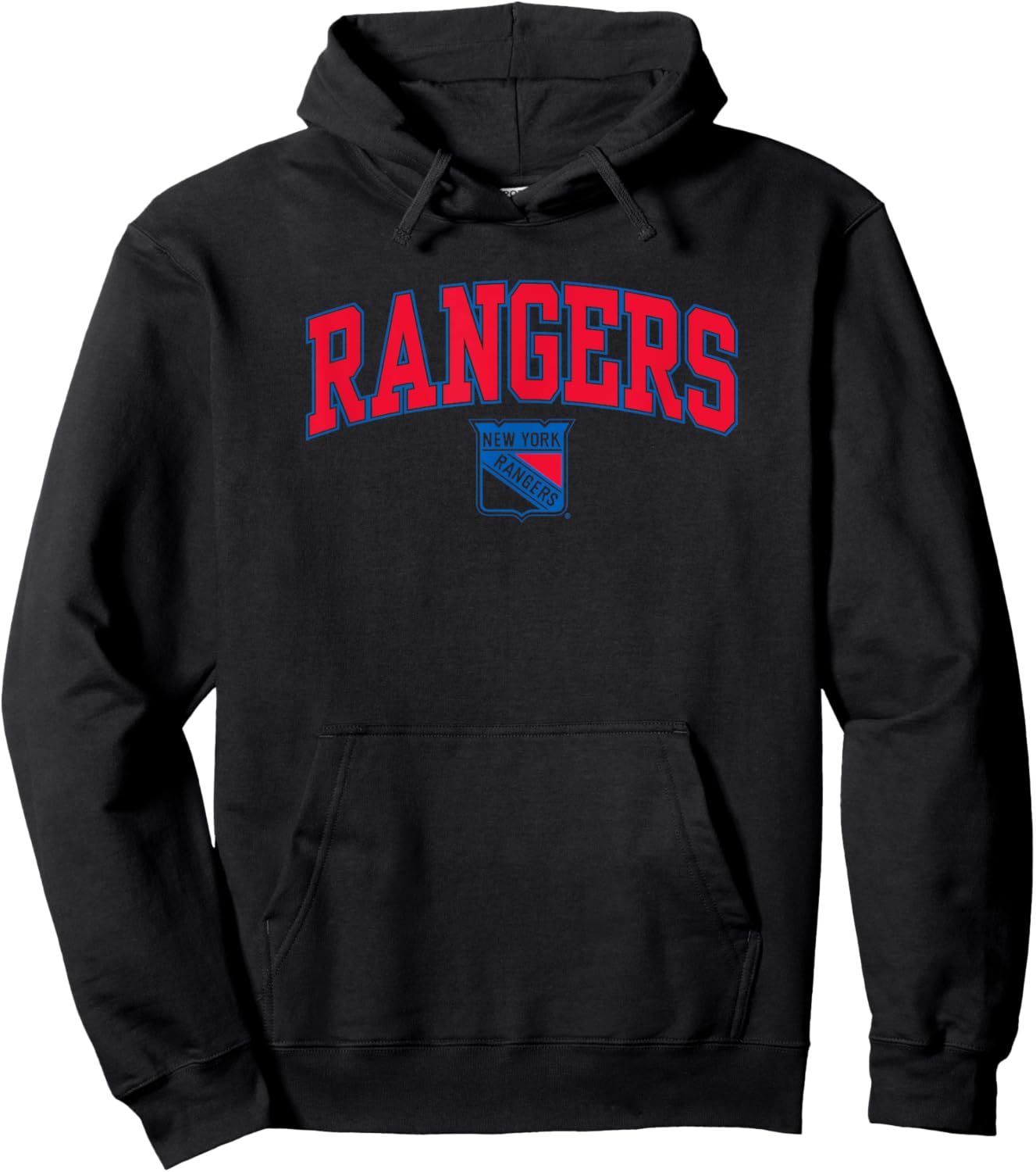 New York Rangers Arch Over White Officially Licensed Hoodie - Hoodie | Black