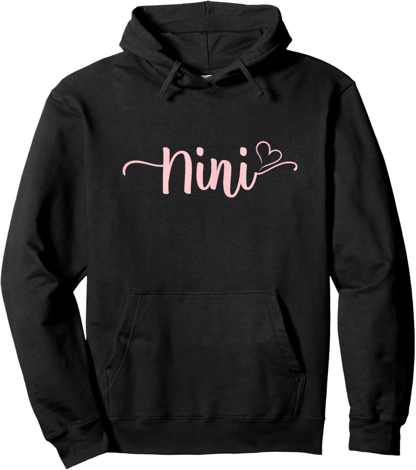 Nini Heart Xmas Grandma Women Mother's Day Christmas Hoodie - Hoodie | Black
