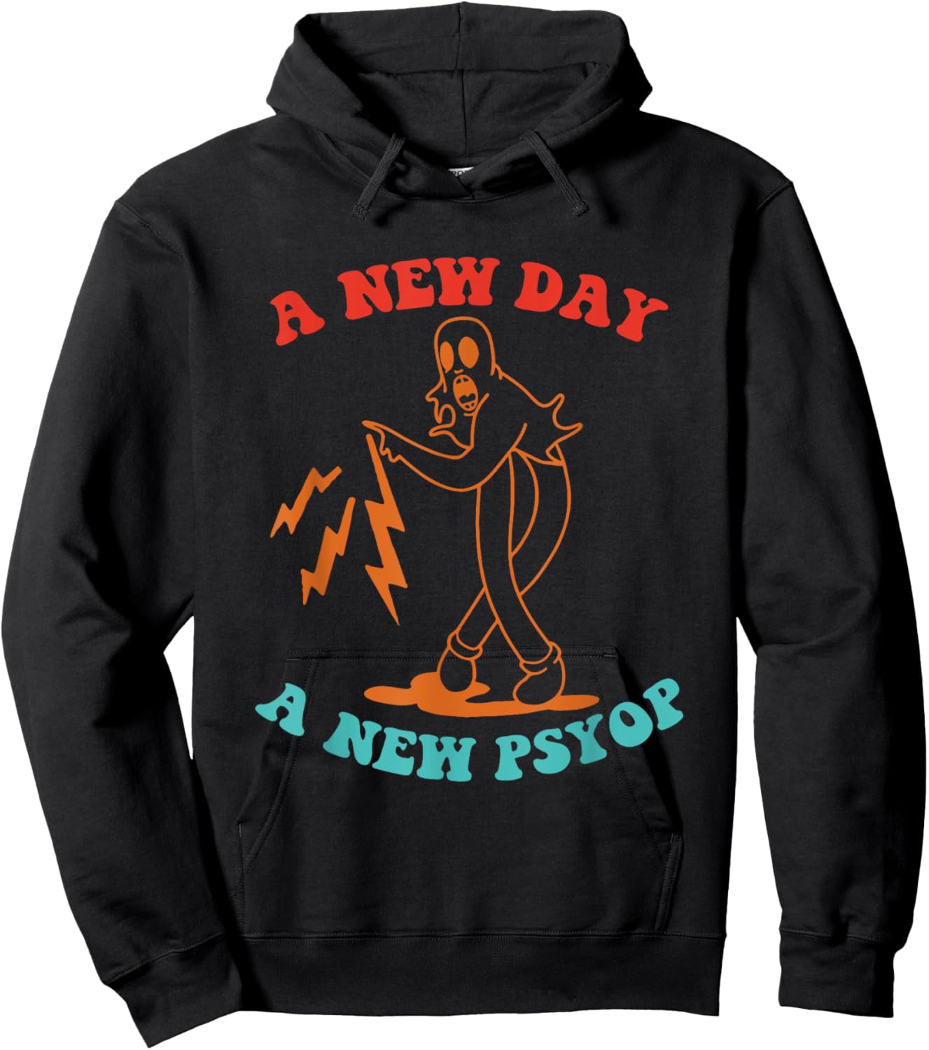 A New Day A New Psyop Retro Vintage Hoodie - Hoodie | Black