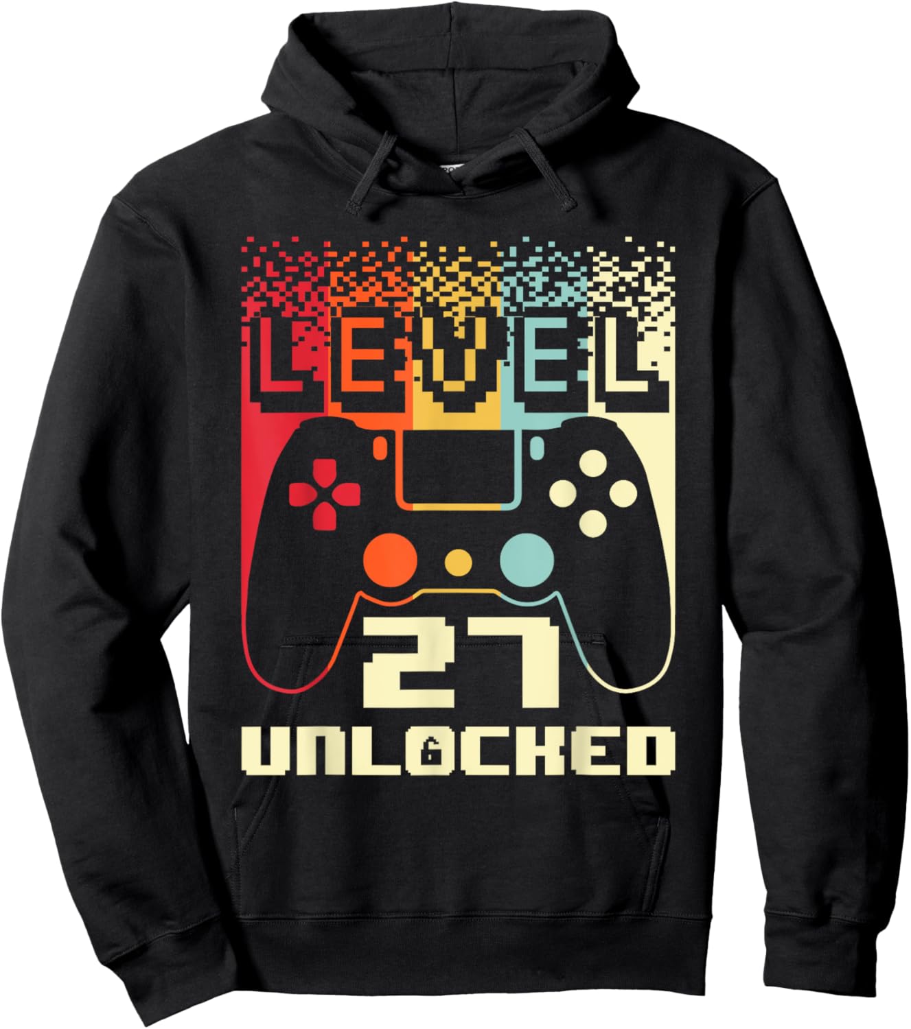27th Birthday Level 27 Unlocked Gamer 27 Year Old Hoodie - Hoodie | Black