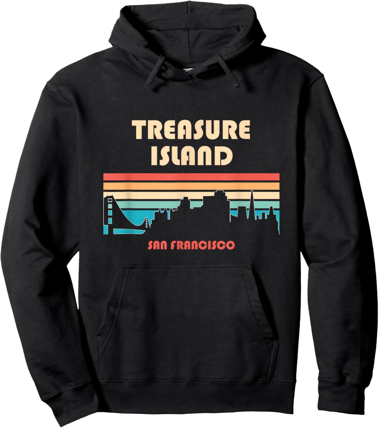 Treasure Island San Francisco California Retro Vintage Hoodie - Hoodie | Black