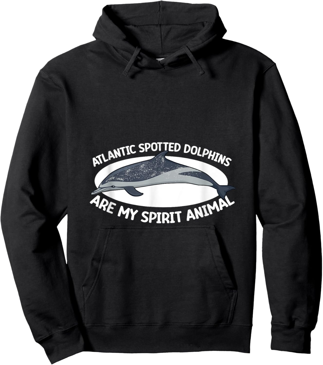Spirit Animal Atlantic Spotted Dolphin Hoodie - Hoodie | Black