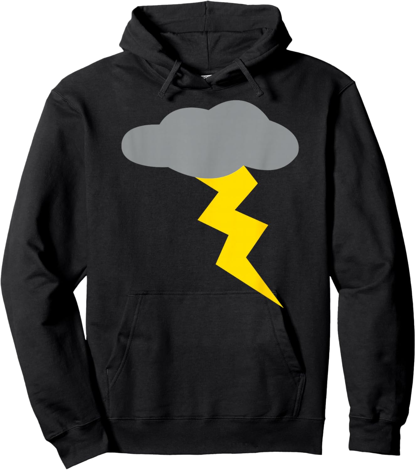 Thunder Cloud With Lighting Hoodie - Hoodie | Black